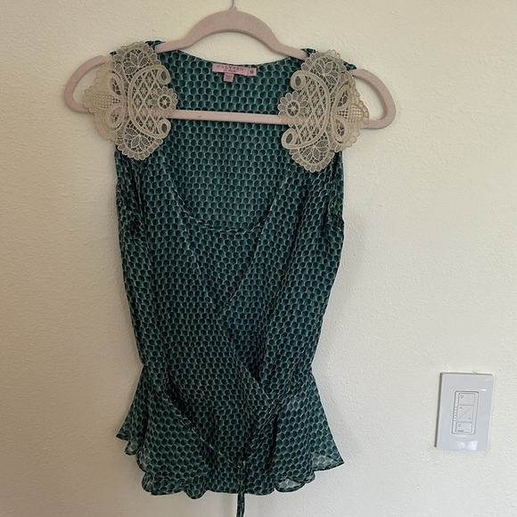 Vintage 2000s Calypso St. Barth Lydia Silk Wrap Top Medium - Picture 5 of 9